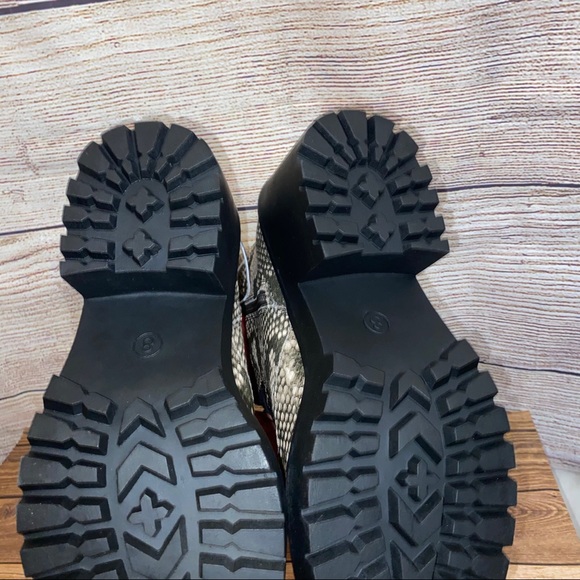 Animal Print Combat Boots - Picture 3 of 8